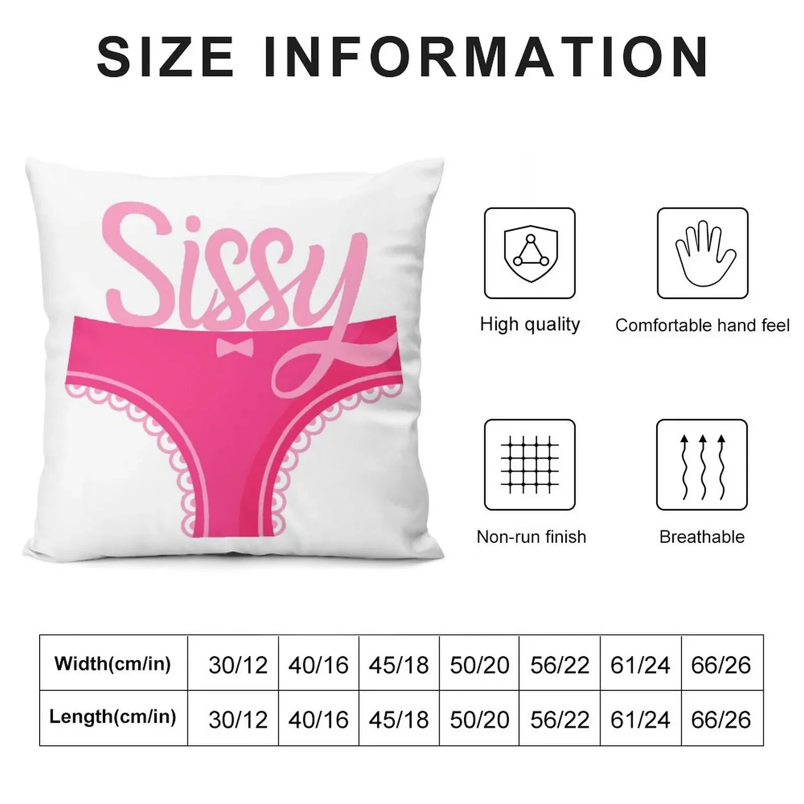 Sissy Pink Frilly Panties Throw Pillow luxury home accessories Pillow Covers Decorative Sofa Cushions pillow