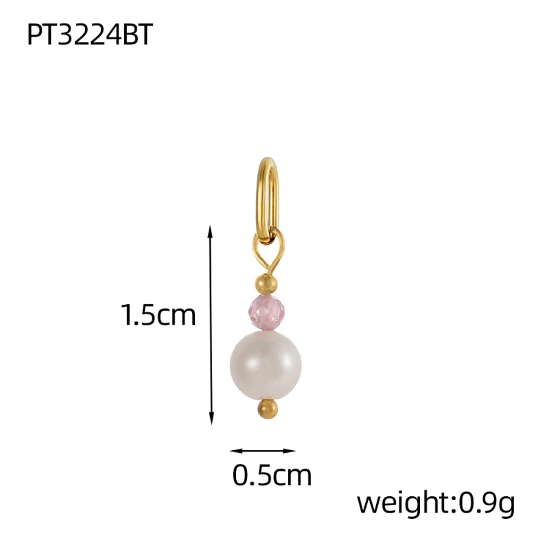 Naturstein Anhänger Edelstahl Charm Edelstahl Anhänger vergoldet DIY Schmuck Halskette Armband Schmuck Zubehör