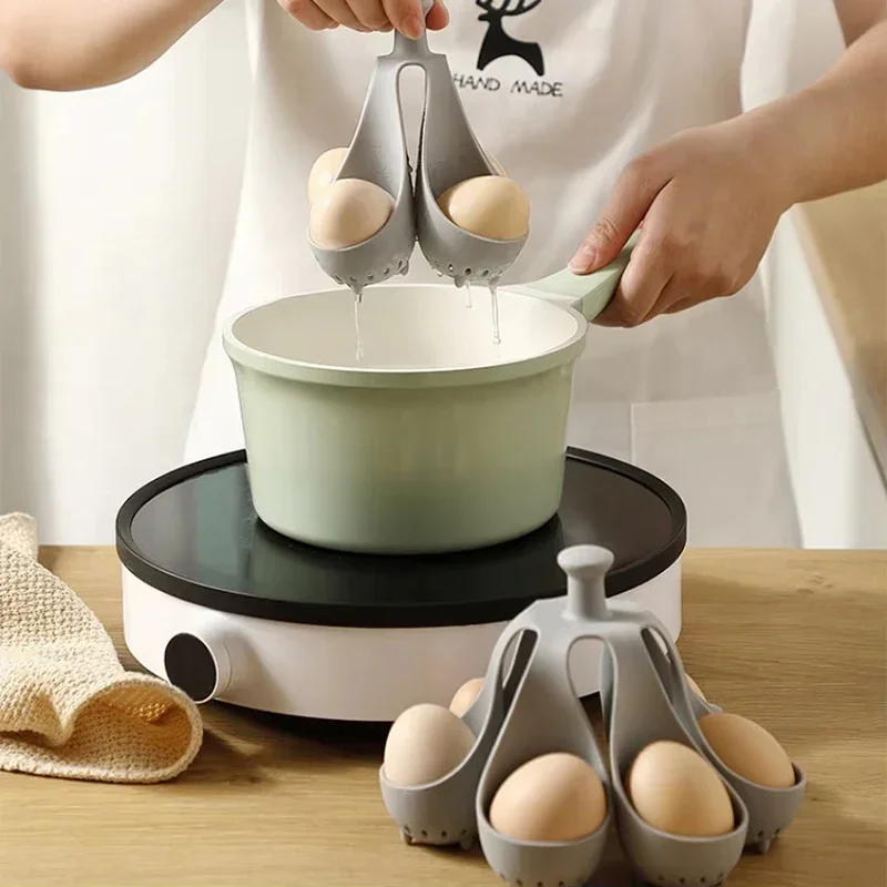 4/6 Holes Silicone Egg Boiler Rack Freestanding Egg Boiler H