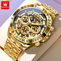 OLEVS 9913 Luxury Business Quartz Watch For Men 44mm Big Dial Waterproof Luminous Hand Clock Chronograph Fashion Man Watches