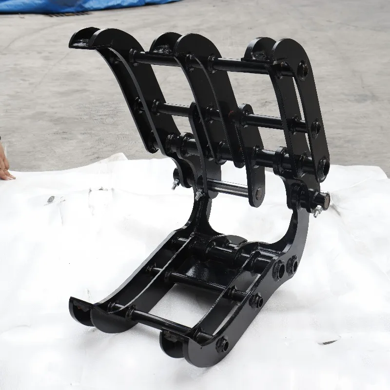 Accessoires hydrauliques d'excavatrice de grappin de bois forestier d'excavatrice