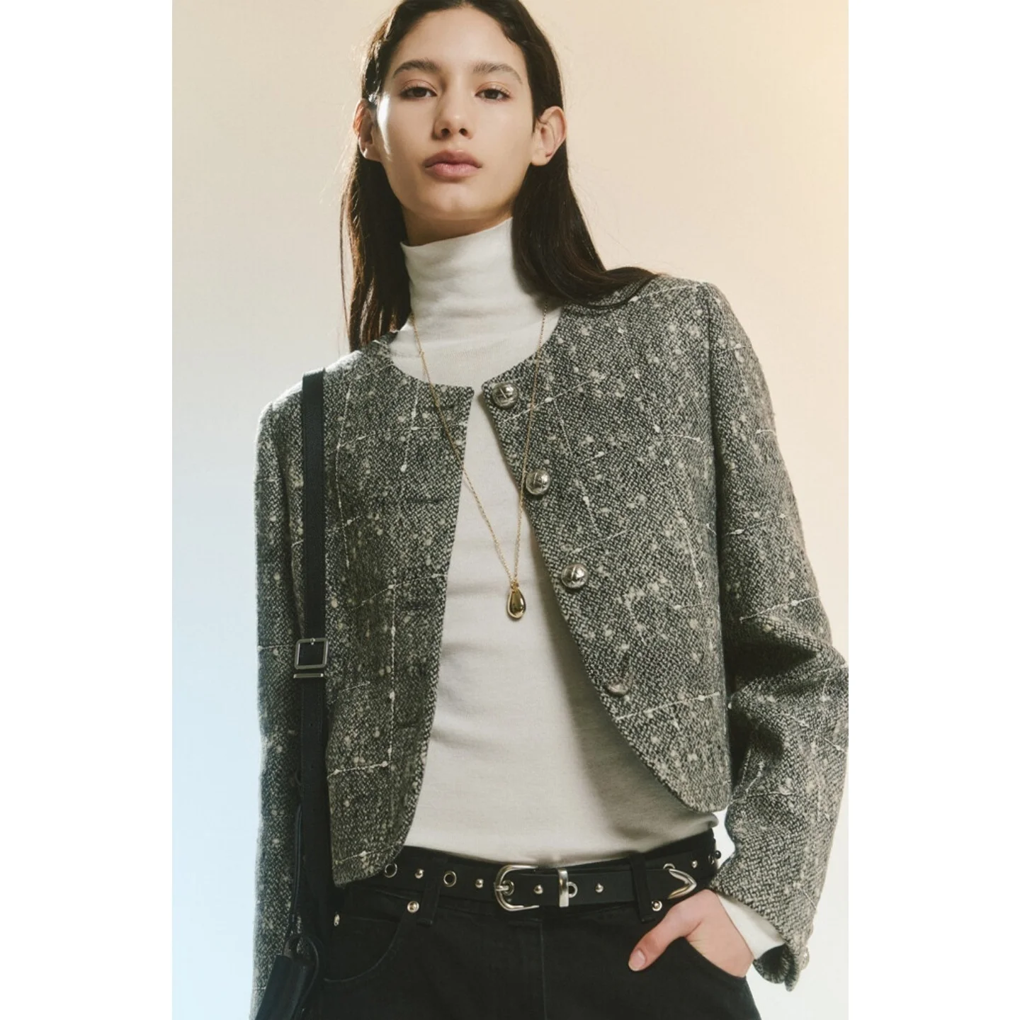 

Early Spring Thin Woolen Coat Korean Sle Commute Versatile Slimming Ele ort Outerwear Women's Faion Spring 2026