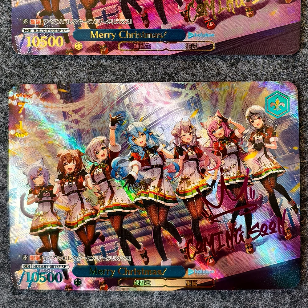 New Anime Hololive Collection Card Hoshimati Suisei Shirogane Noel Signature Card Refractive Color Rainbow Flash Child Gifts