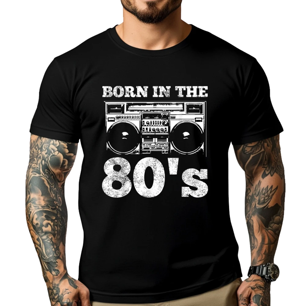 

1980 80 Music Birthday Cassette Tape Luxury T Shirt Student Unisex T-Shirts Printed Graphic Tee Shirt