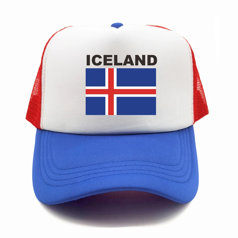 Iceland Trucker Cap Summer Men Cool Country Flag Hat Baseball Caps Unisex Outdoor Mesh Net Caps