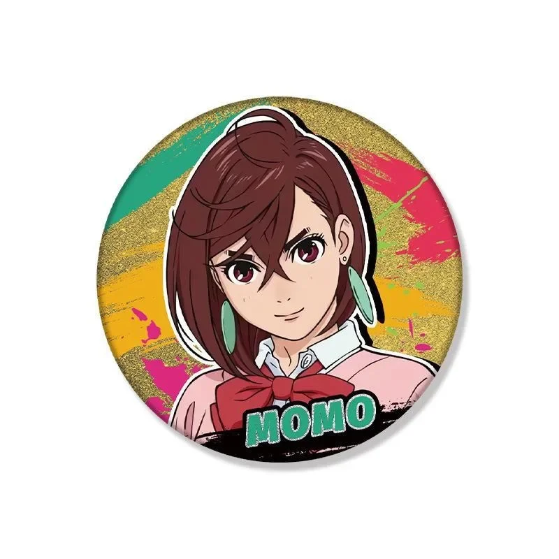 New 58mm Anime Dandadan Pins Ayase Momo Takakura Ken Aira Shiratori Seiko Ayase Badge Cartoon Creative Brooch Accessories Gifts