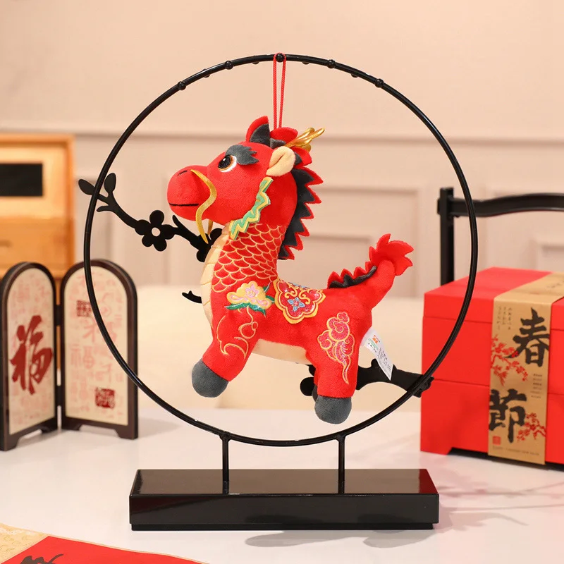 드래곤 호스 스피릿 시리즈 인형 12/20/25/30cm 레드 럭키 호스 플러시 토이 차이나타운 부티크 포니 장식 축제 선물 어린이 선물