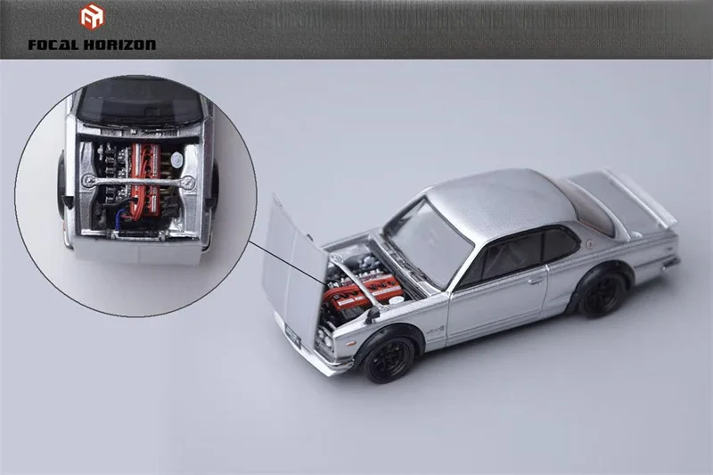 

FH 1:64 Skyline 2000GT-R KPGC10 Silver Diecast Model Car