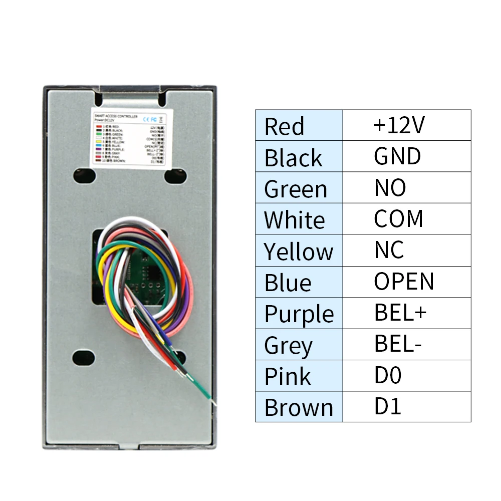 مستقل قارئ رفيد التحكم في الوصول لوحة المفاتيح 2000 مستخدم نظام التحكم في الوصول قفل الباب فتاحة مقاوم للماء (اختياري) معدن