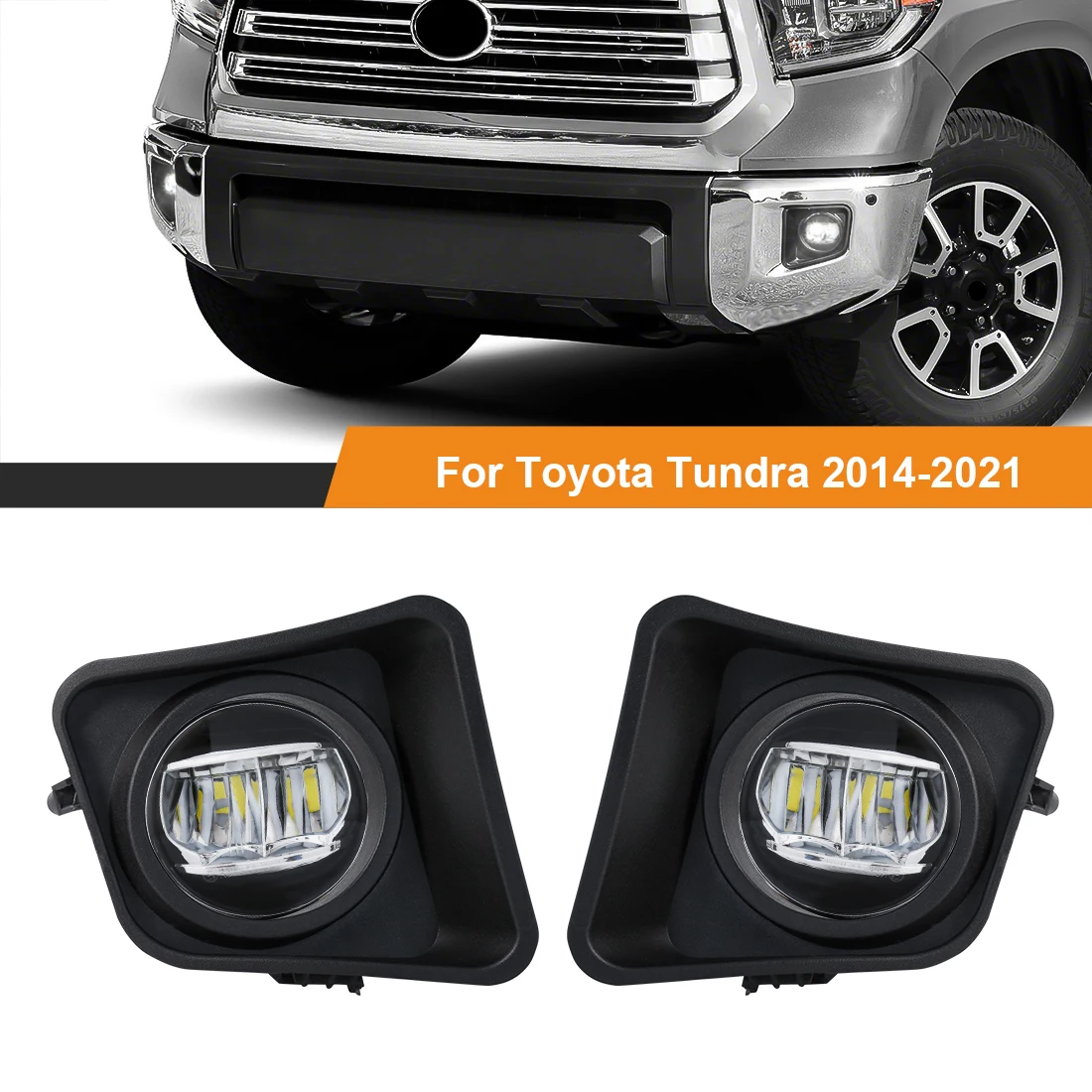 

Светодиодный Противотуманные фары для Toyota Tundra 2014 2015 2016 2017 2018 2019 2020 2021 DRL дневные ходовые огни ангельские глазки фары 12В