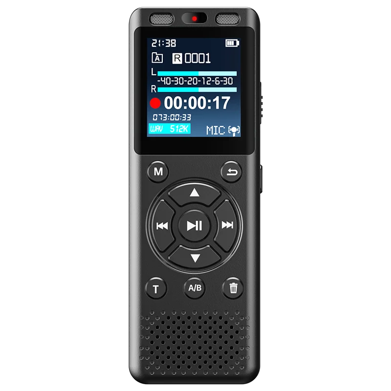 

Large screen C-type rechargeable dicta long time recording voice audio recorder Activated with Noise Reduction External TF card