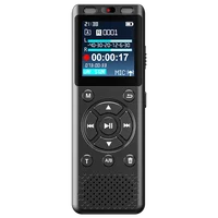 Grabadora de audio de voz con grabación de larga duración, dicta recargable tipo C, pantalla grande, activada con reducción de ruido, tarjeta TF externa