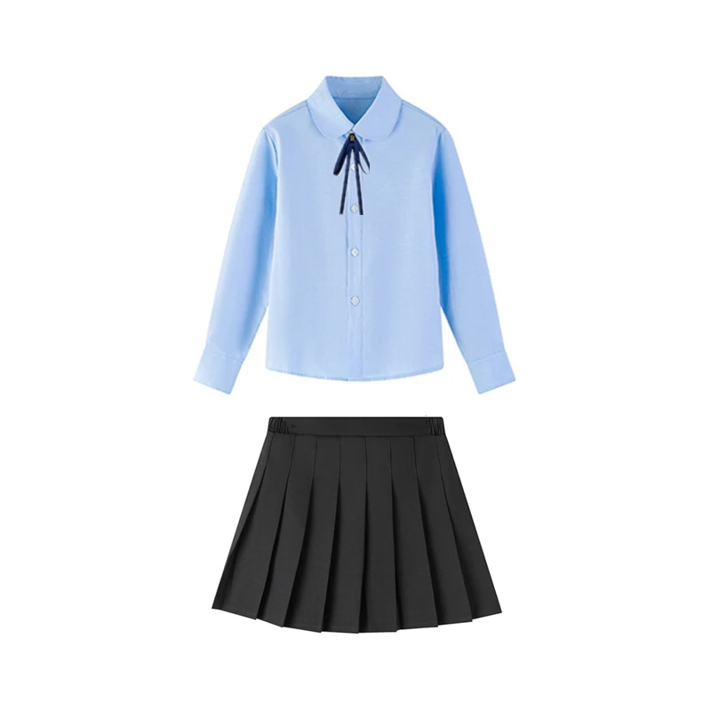Variant: Blue Top Black Skirt