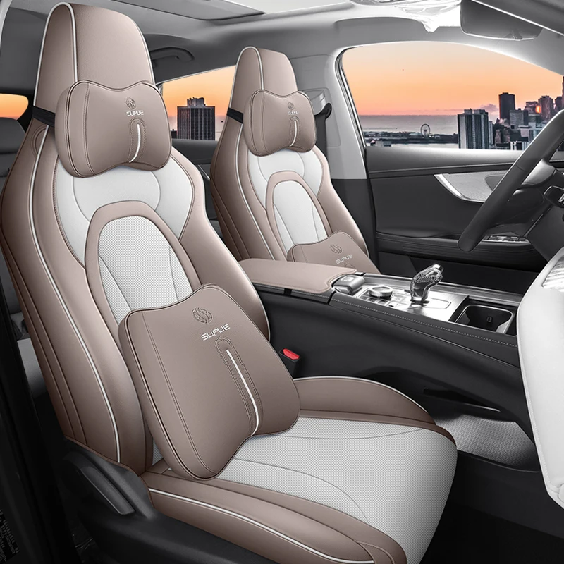 Car Seat Covers Full Set Full‑Wrapped Faux Leather 5 Seats for Chery Tiggo4 Tiggo4 Pro Tiggo Cross 2025‑2026 Interior Accessory