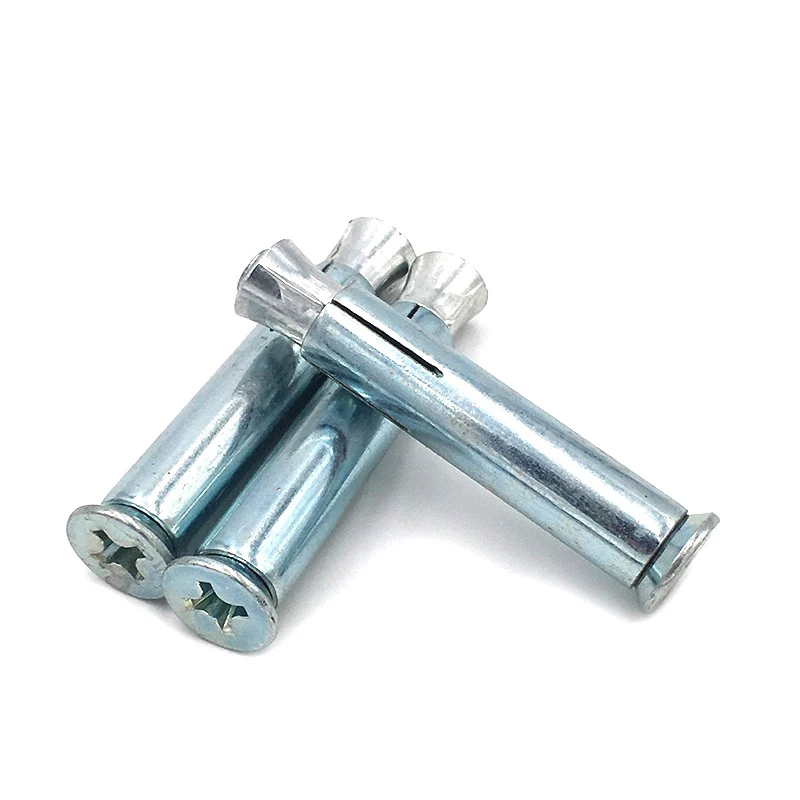 M6 galvanized cross head countersunk expansion screw with built-in expansion bolt 1pcs 5pcs 10pcs