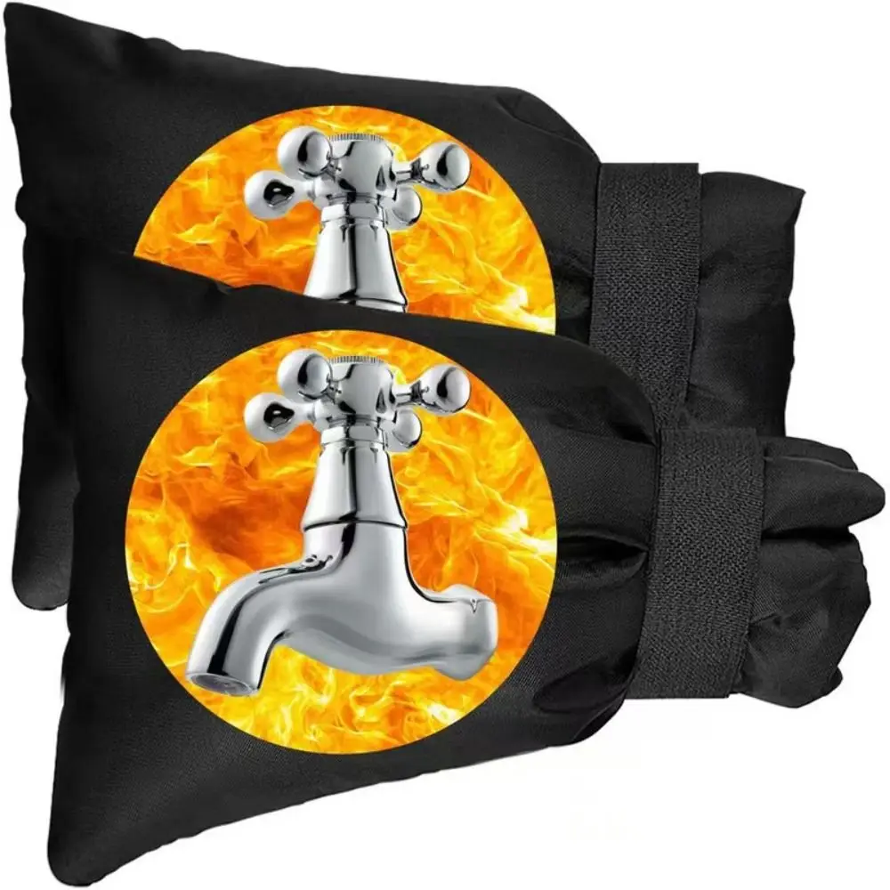 أغطية الصنبور المقاومة للصقيع المقاومة للماء، واقي الصنبور المعزول للحماية من التجميد، قابل لإعادة الاستخدام مع شرائط عاكسة