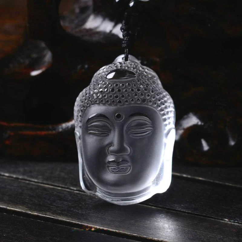 Crystal Buddha Pendant Necklace Accessories Natural Amulet Fashion Jewelry Carved Charm Real Jewelry Best Selling Holiday Gifts