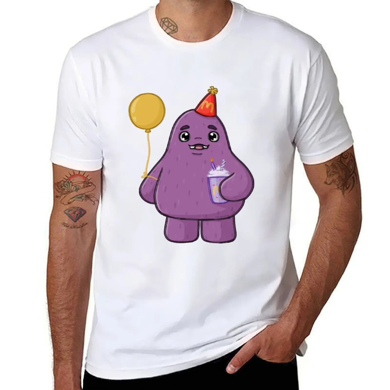 تي شيرت Grimace لعيد الميلاد مع تي شيرت مطبوع تي شيرت شخصي