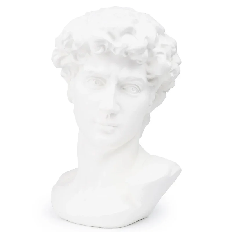 

Resin David Bust Statue Art Sketch Still Life Gypsum Teaching Aids Art Sculpture Decoration Teaching Tools Collection Crafts