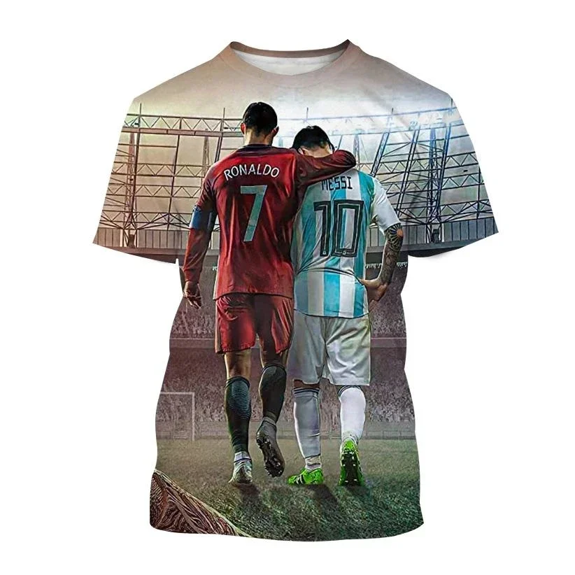 Street Fashion Maillot Football 2024 Euro Ronaldo 3D stampato t-shirt sportiva da uomo e da donna per la maglia da calcio per il tempo libero