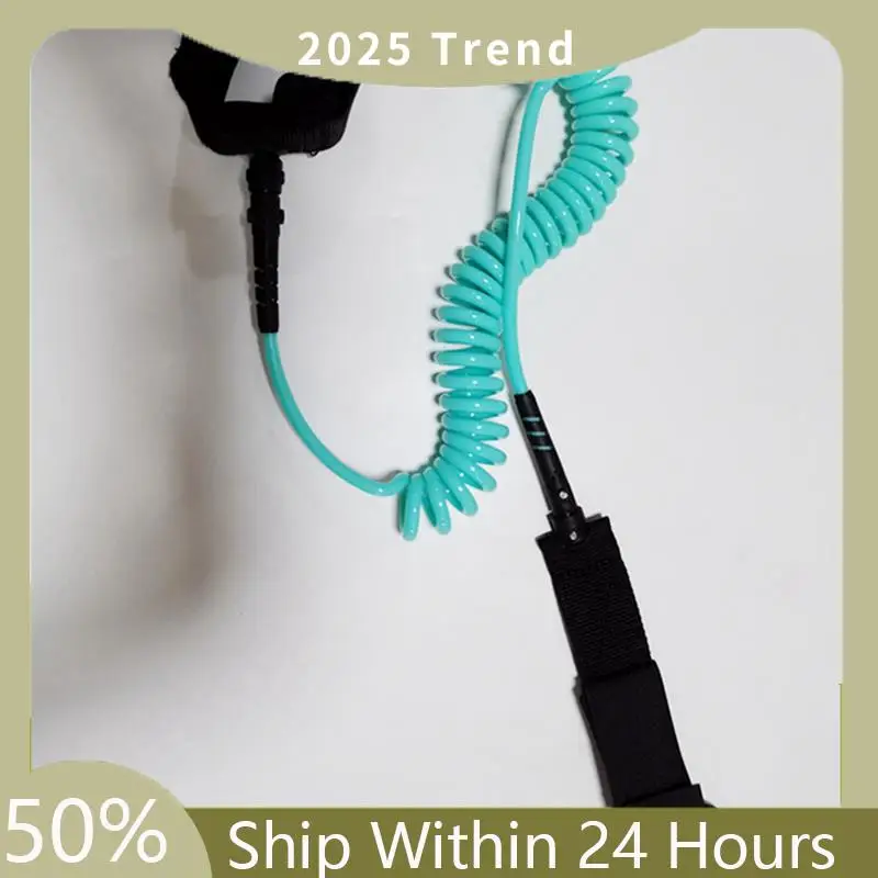 

A35F New 10FT Surf Coiled Leash Surfboard Spring Rope Surfing Foot Rope Surfboard Leash Surfboard Pulp Board Accessories