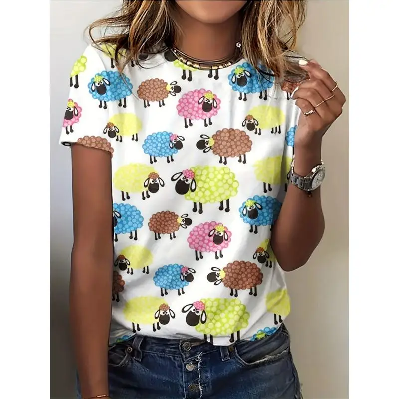 Funny Frog Cartoon Cat  3D Print T-Shirts Women's Streetwear Casual Short Sleeve T Shirt Harajuku Tees Y2k Tops Female Clothing