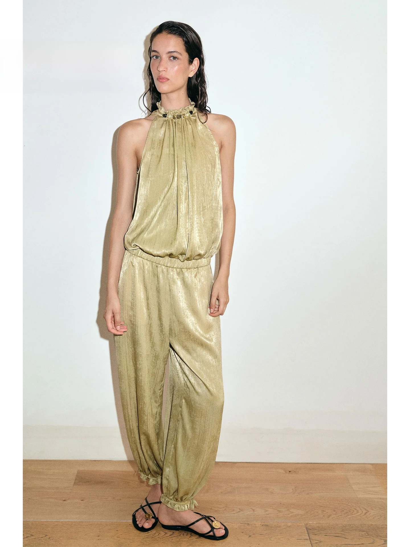 Summer 2026 Casual Loose Women's Trousers Pleated Cuffed Long Pants Slimming Drapey Versatile Holiday Style Lantern Pants