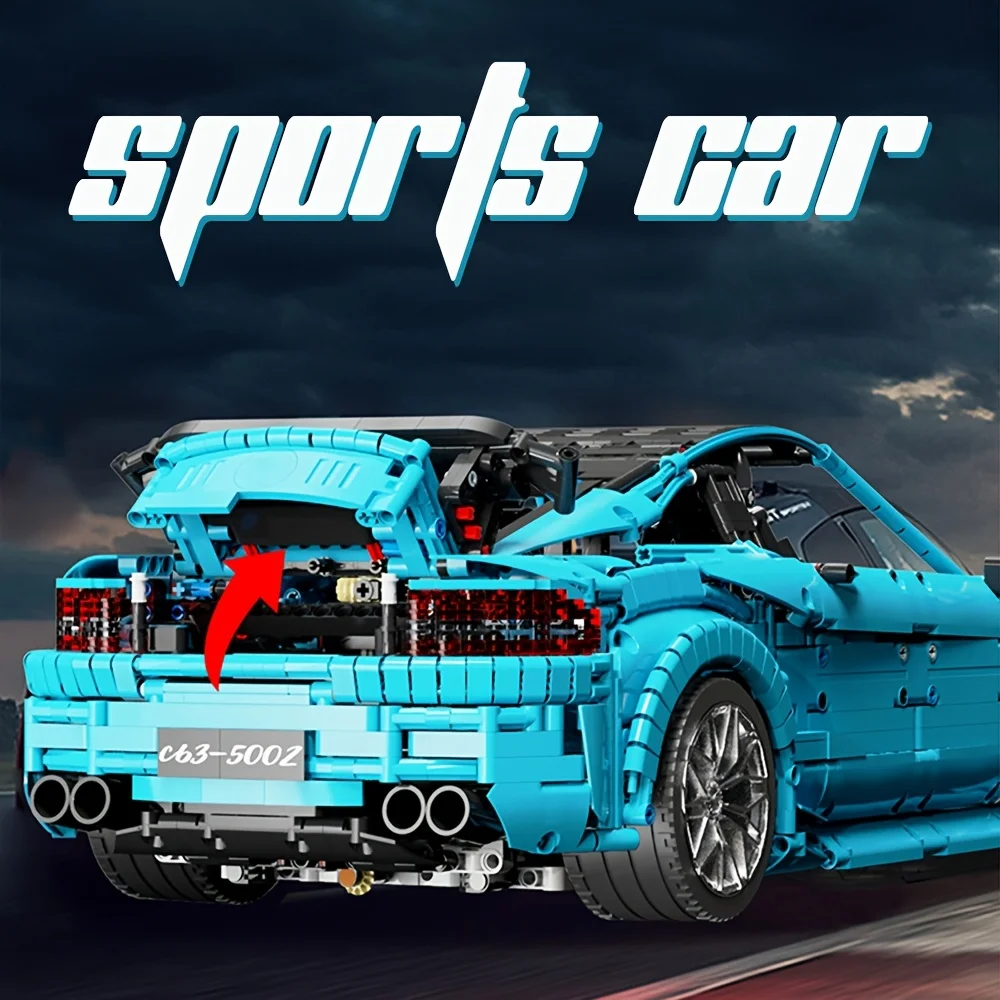Technic 4129pcs sportwagen bouwstenen set, gedetailleerd ABS plastic model, speelgoedvoertuigmodel desktop display, kerstcadeaus
