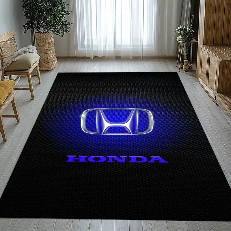 Retro H-HONDA HRC Racing Biker Garage Moto Soft Non-Slip Large Area Rug for Living Room,Bedroom Carpet Mat for Sofa,Home Decor