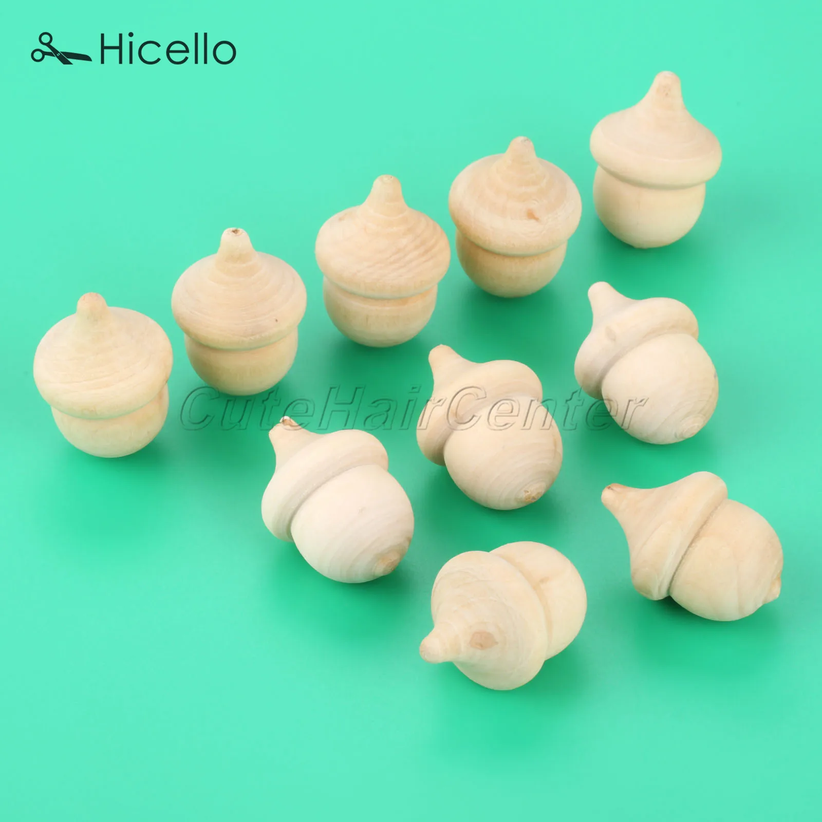 10pcs Wooden Acorn Peg Dolls Wood People Unpainted Montessori Toys Unfinished Natural Decoration 35*24mm DIY Accessories Hicello