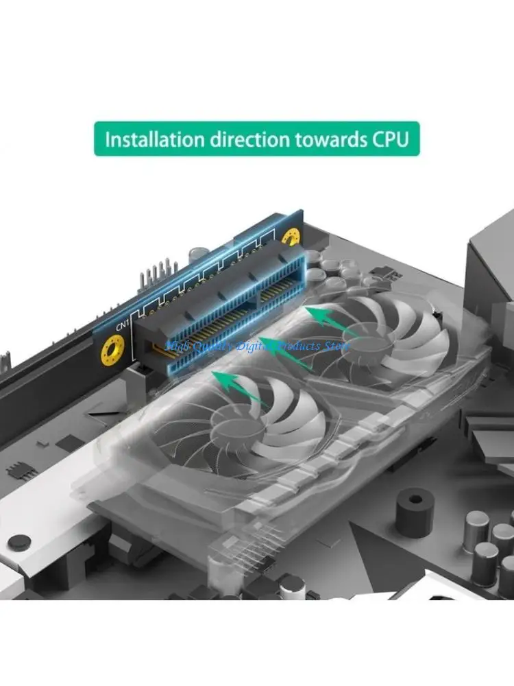 

U2JE PCIE 4X 90 Degree Reverse Male to Female Risers Card for 1U Servers Installation