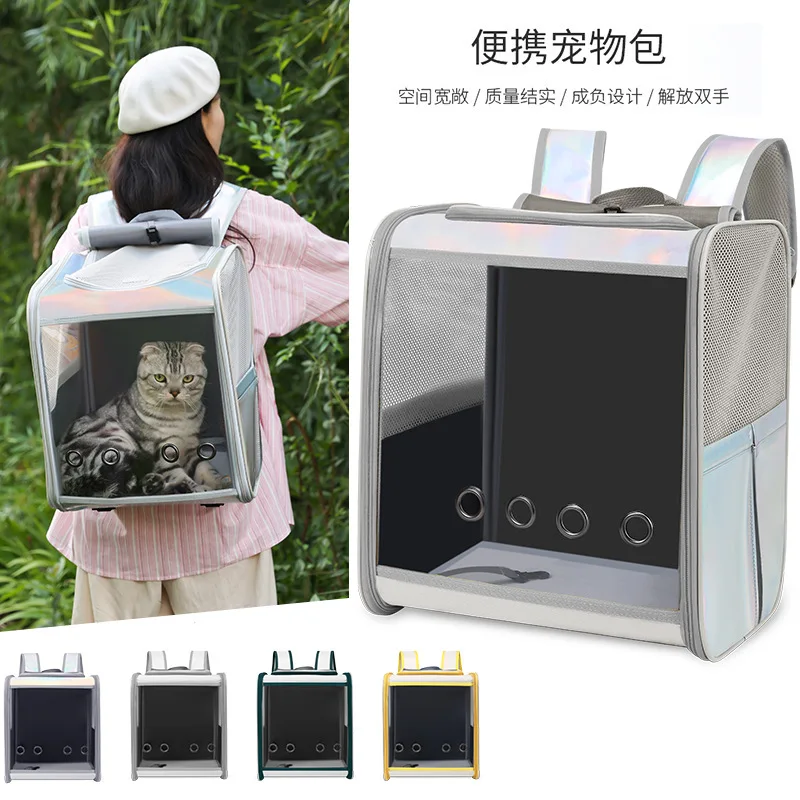 

Cat bag, pet bag, portable for going out, backpack, portable, breathable, large space, cat and dog backpack, pet bag