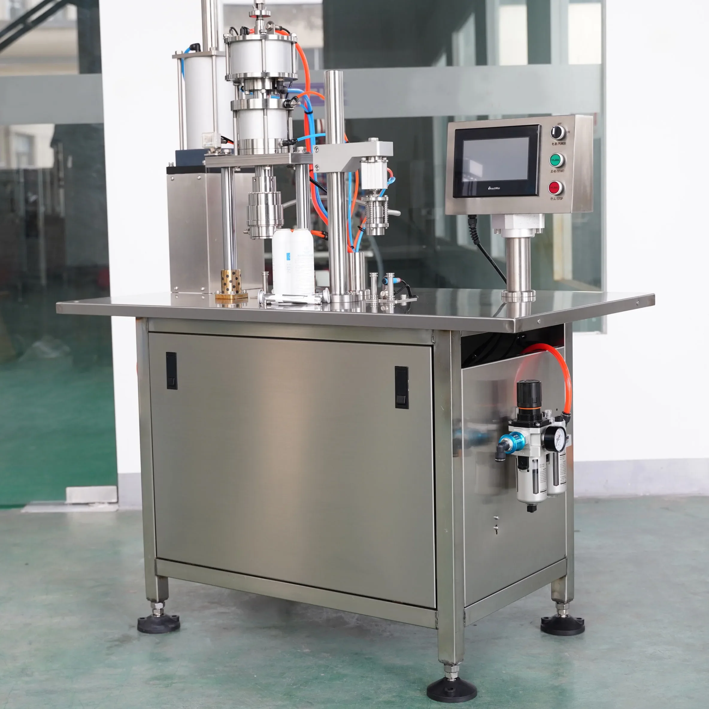 Semi Automatic Fire Extinguisher Filling Machine for CO2 Aerosol Can Filling