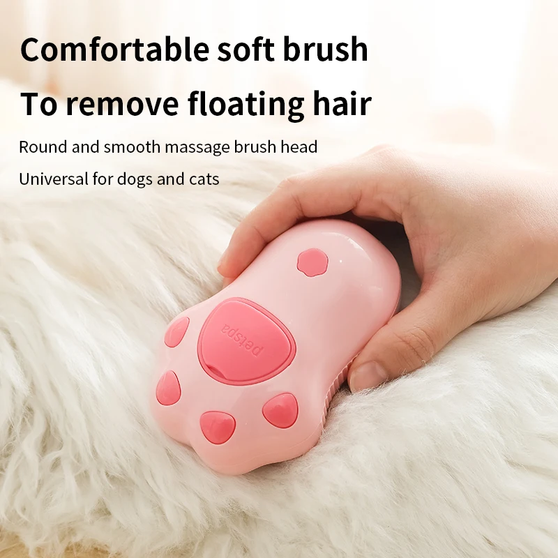 Cat Steamy Brush Dog Massage Comb Built-in Electric Water Spray Soft Silicone Pet Hair Removal Grooming Brush Cat Accessories