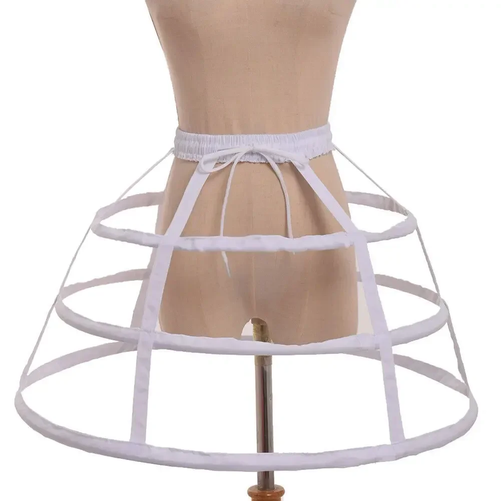 3 Hoop Ladies' Dress Crinoline Cage Bustle Casual Petticoat Adjustable