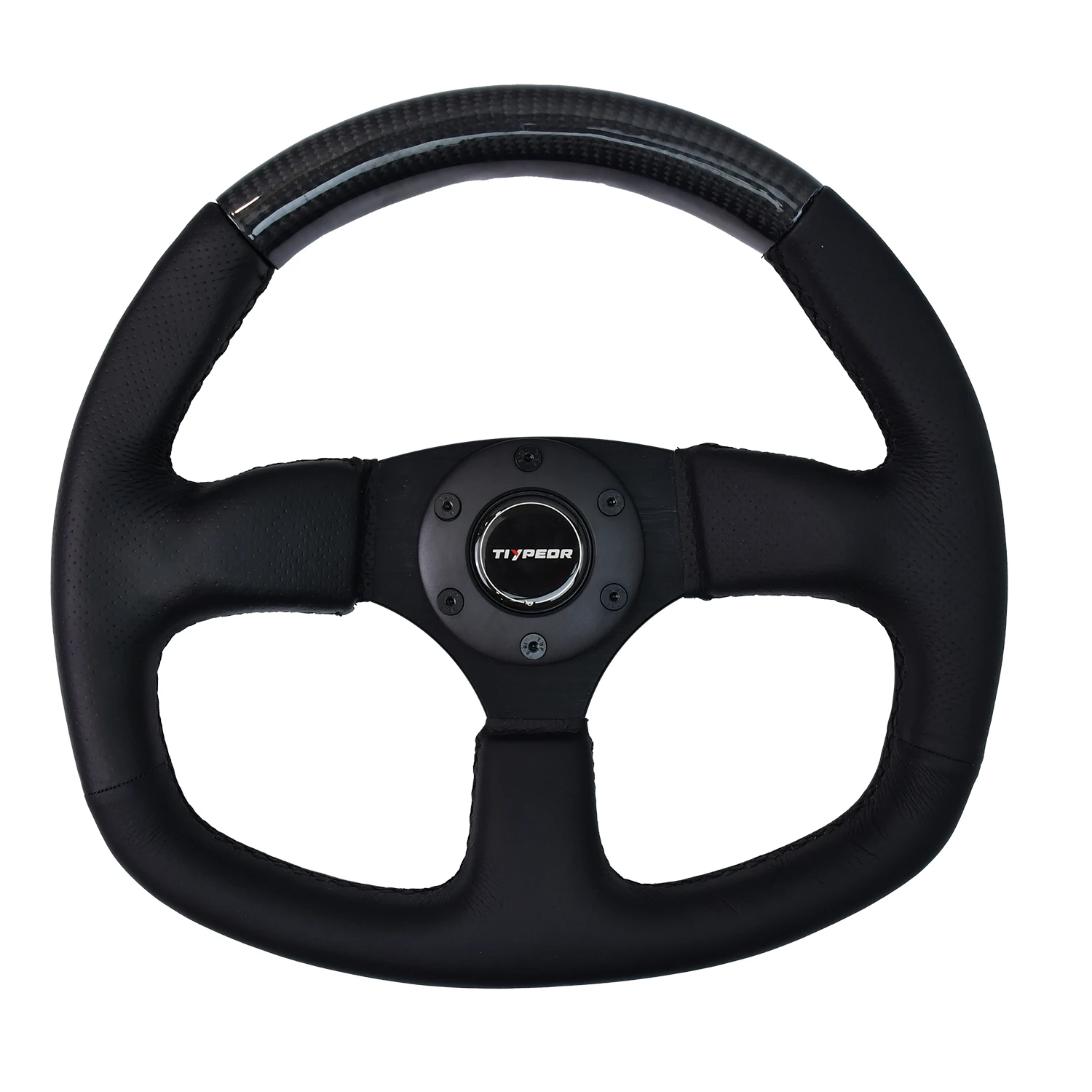 

TIYPEOR 330mm Universal leather and carbon Steering Wheel
