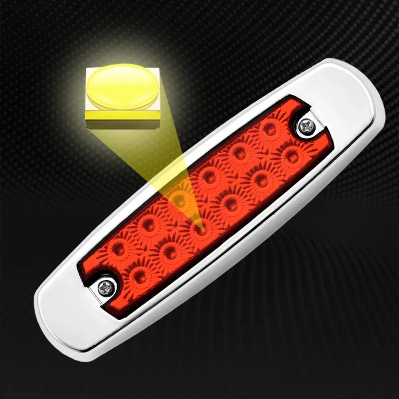 Luces LED laterales para camión, luces para remolque de camión, luces indicadoras LED para coche, luz trasera de advertencia de freno, accesorios para coche, 12V-24V