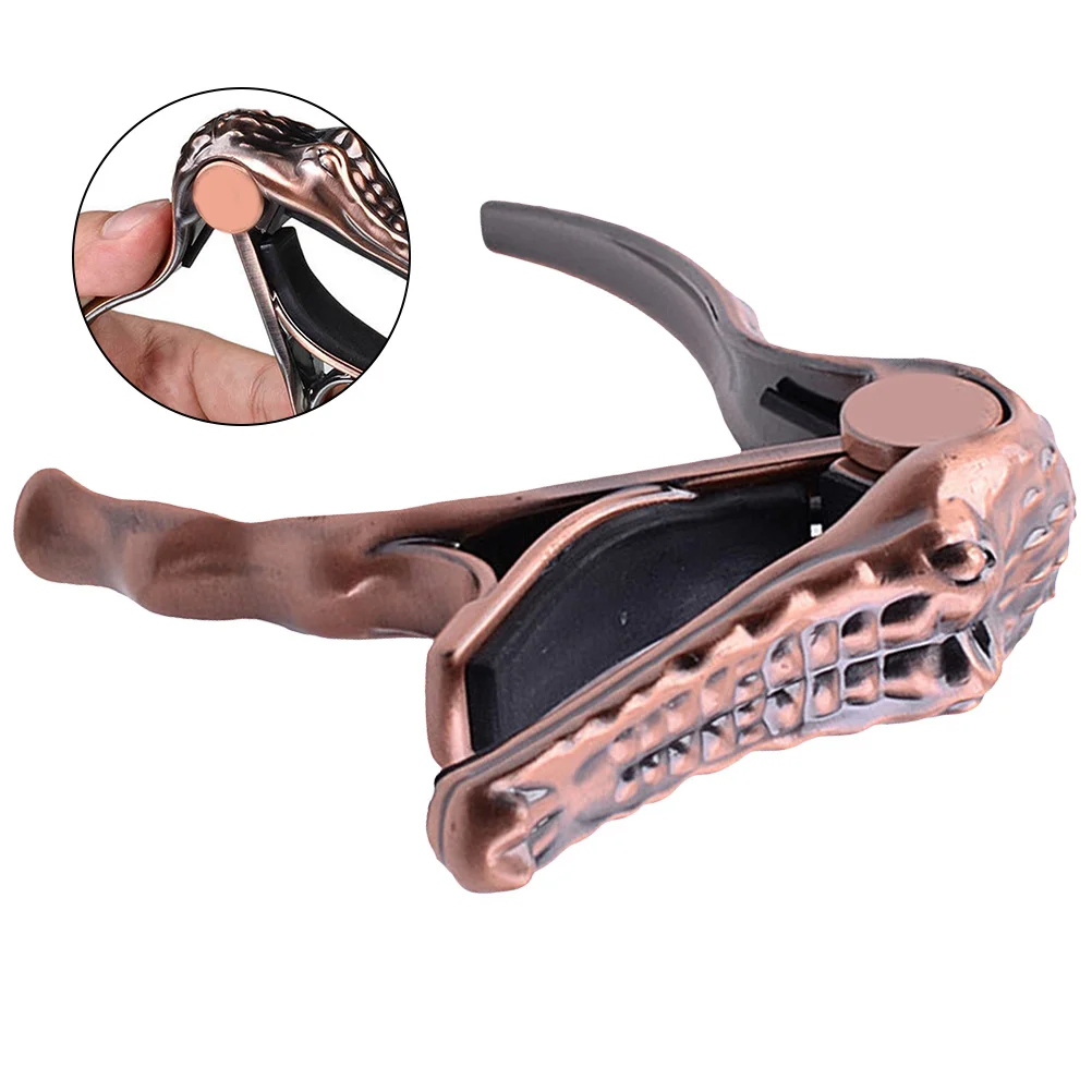 

Guitar Capo Metal Tone Modified Clamp Durable Portable Crocodile Design Suitable for Acoustic Electric Classical Guitar Ukulele