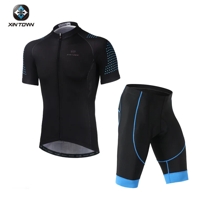 

XINTOWN Cycling suit short set New summer shorts shorts bicycle suit men Cycling suit quick-drying close-fitting clothes pants