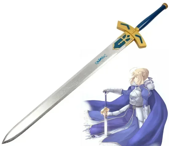 108cm Cosplay Fate Saber Sword Destiny Guardian Night Blackened King Arthur Vows Victory weapon Wooden Sword Anime Costume party