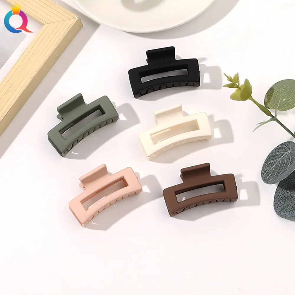 Garras de cabelo de plástico coreano para mulheres e meninas, grampos de cabelo, Headwear, grampo de cabelo pequeno