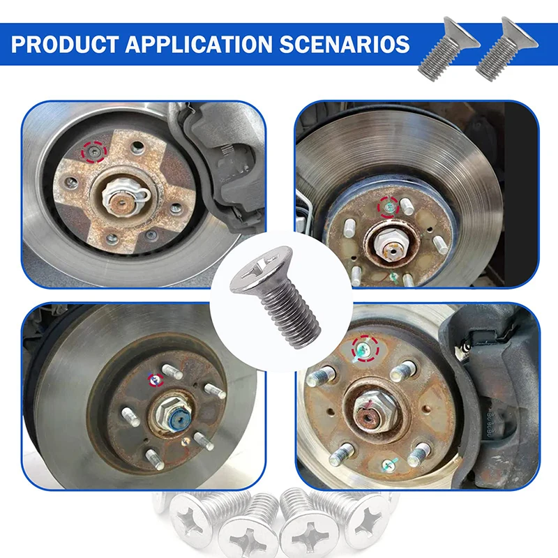 1 Satz Edelstahl-Bremsscheibe rotors ch rauben 93600-06014-0h kompatibel mit Honda Acura-Sicherungs schrauben für Vorder-und Rückseite