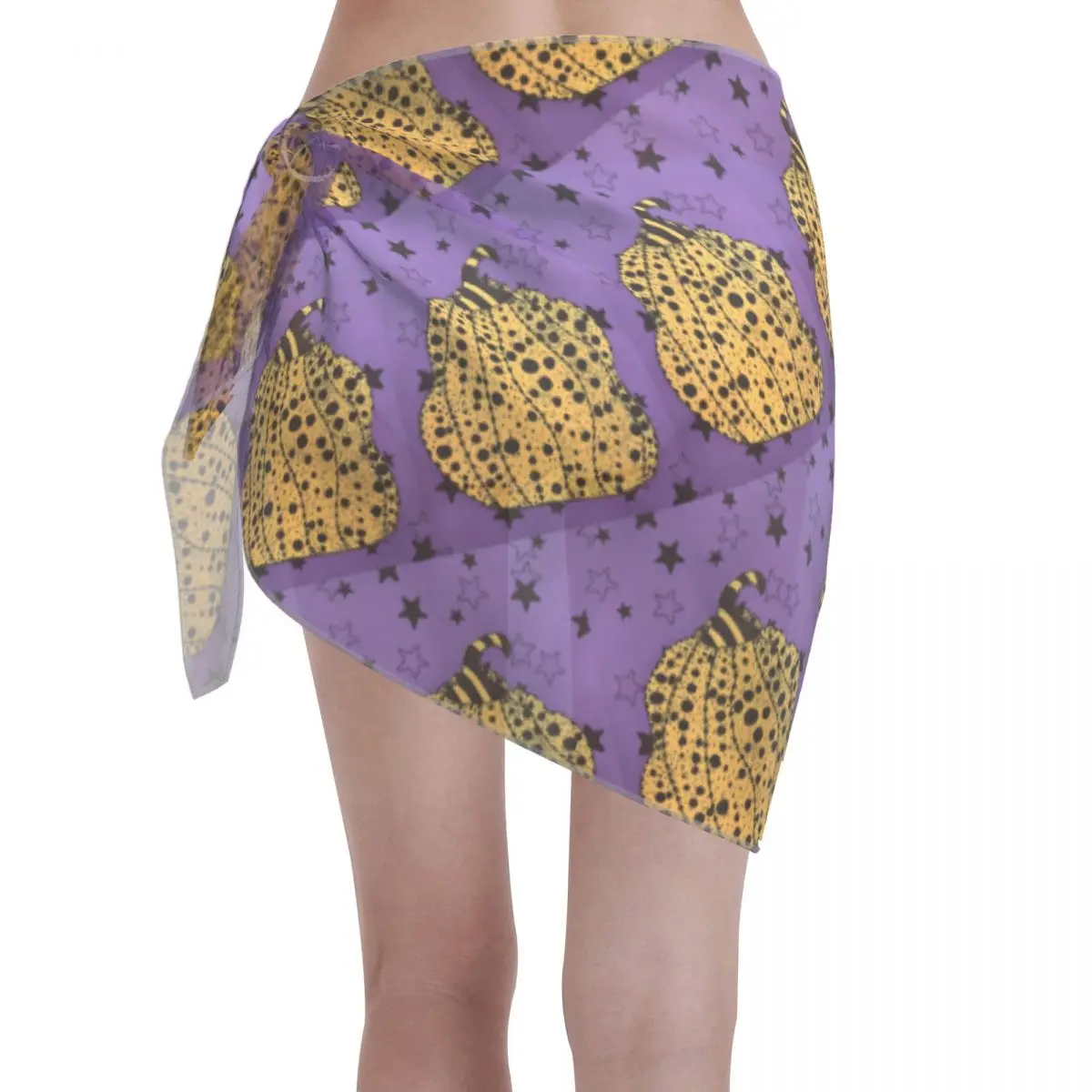 사용자 정의 Yayoi Kusama 할로윈 여성 짧은 Sarongs 비치 랩 여성 비치 비키니 랩 미적 폴카 Sarongs 수영복 커버