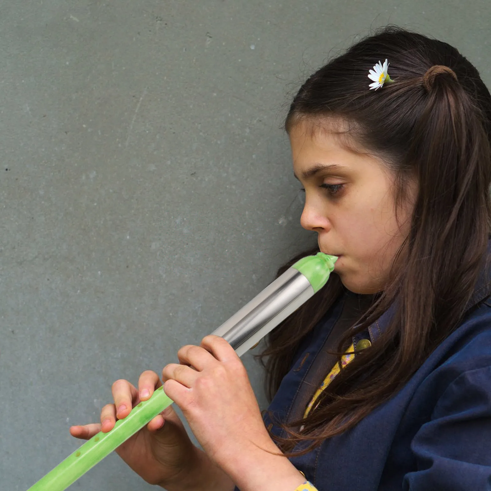 

Vertical Bawu Flute Green Vertical Playing Style Ideal for Beginners Traditional Chinese Music Instrument Bawu Pipe for Kids