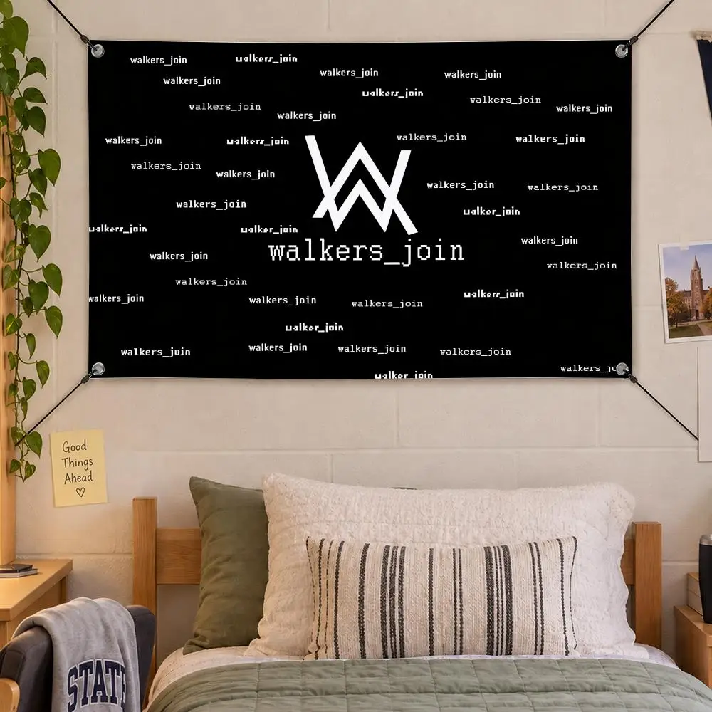 Music Electronic Alan Walker Flags Decorative Flag Banner Indoor Bedroom Dorm Gaming Room Wall Party Club Decor Fan Gift