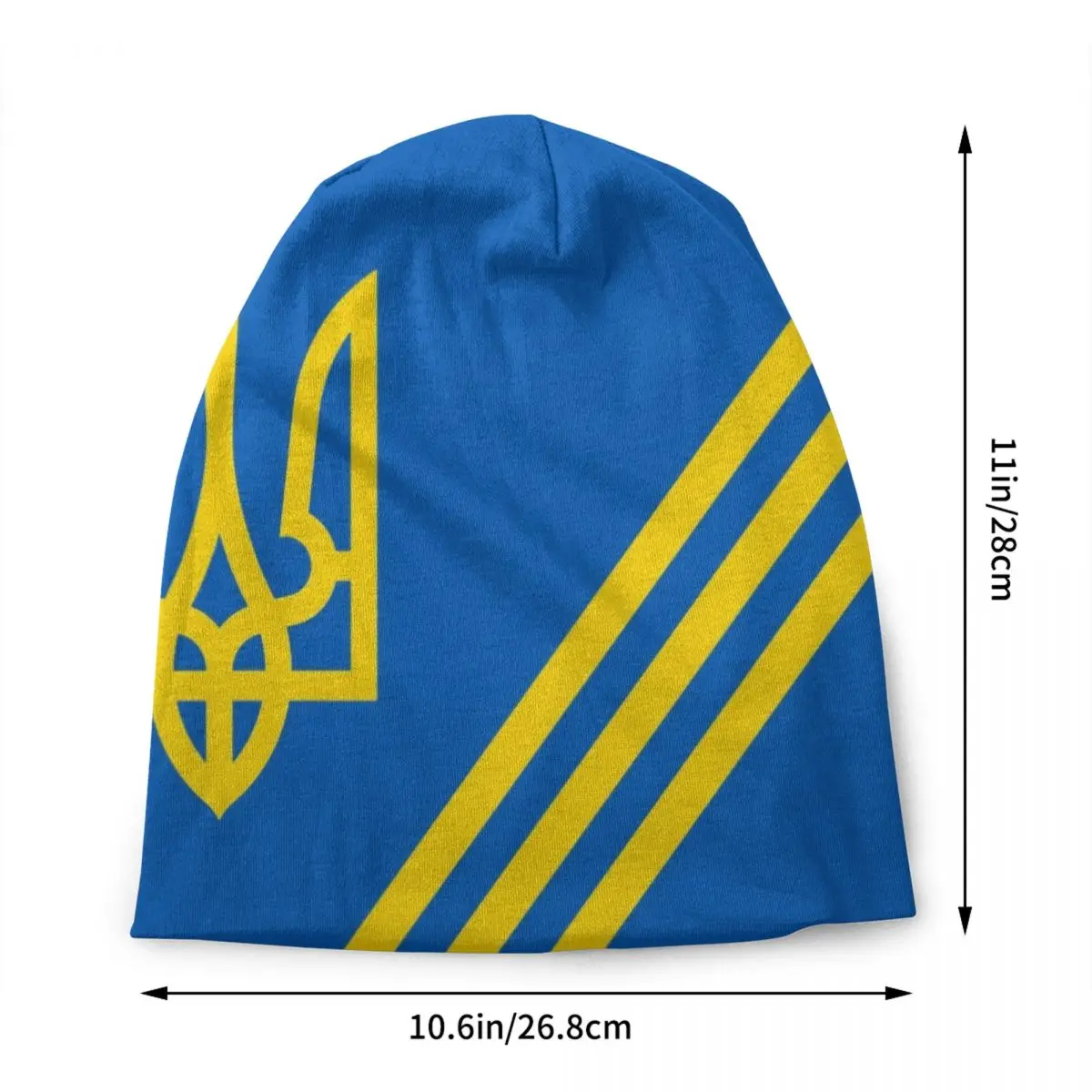 Ukraine Tridents Stripes Skullies Beanies Caps Hip Hop Winter Warm Knitting Hat Unisex Adult Ukrainian Flag Bonnet Hats