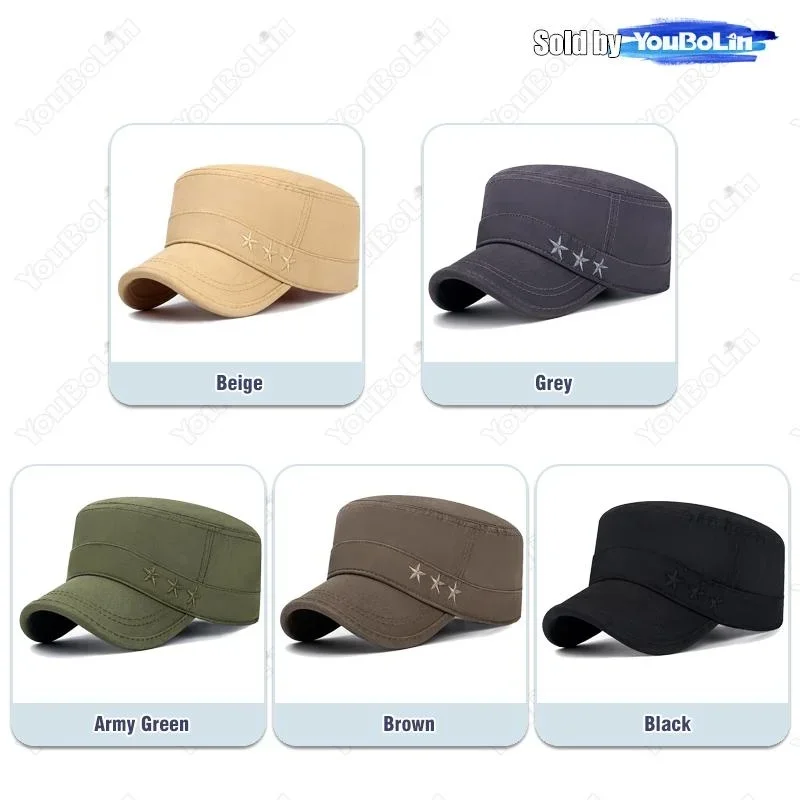 مظلة شمسية كاجوال مطرزة من القطن الكوري الجديد للفصول الأربعة للحماية من أشعة الشمس في الهواء الطلق قبعة مسطحة للربيع والخريف