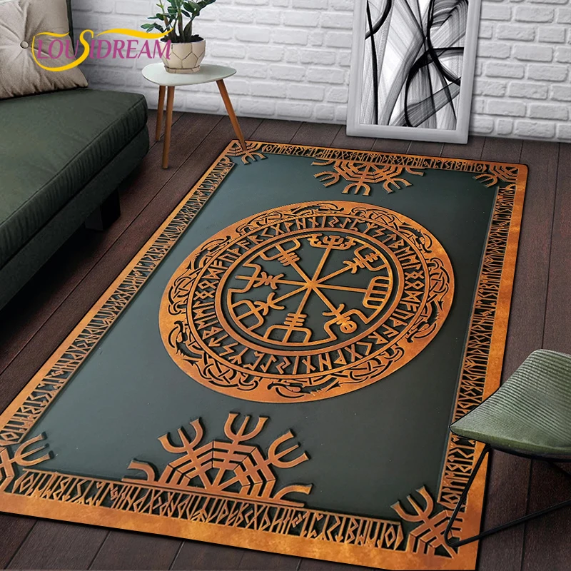 C-Celtic V-Viking Yggdrasil UnSlip Rug for Living Room,Bedroom,Playroom,Kitchen,Door,Prayer Floor Mat Decor Carpet Gift Alfombra