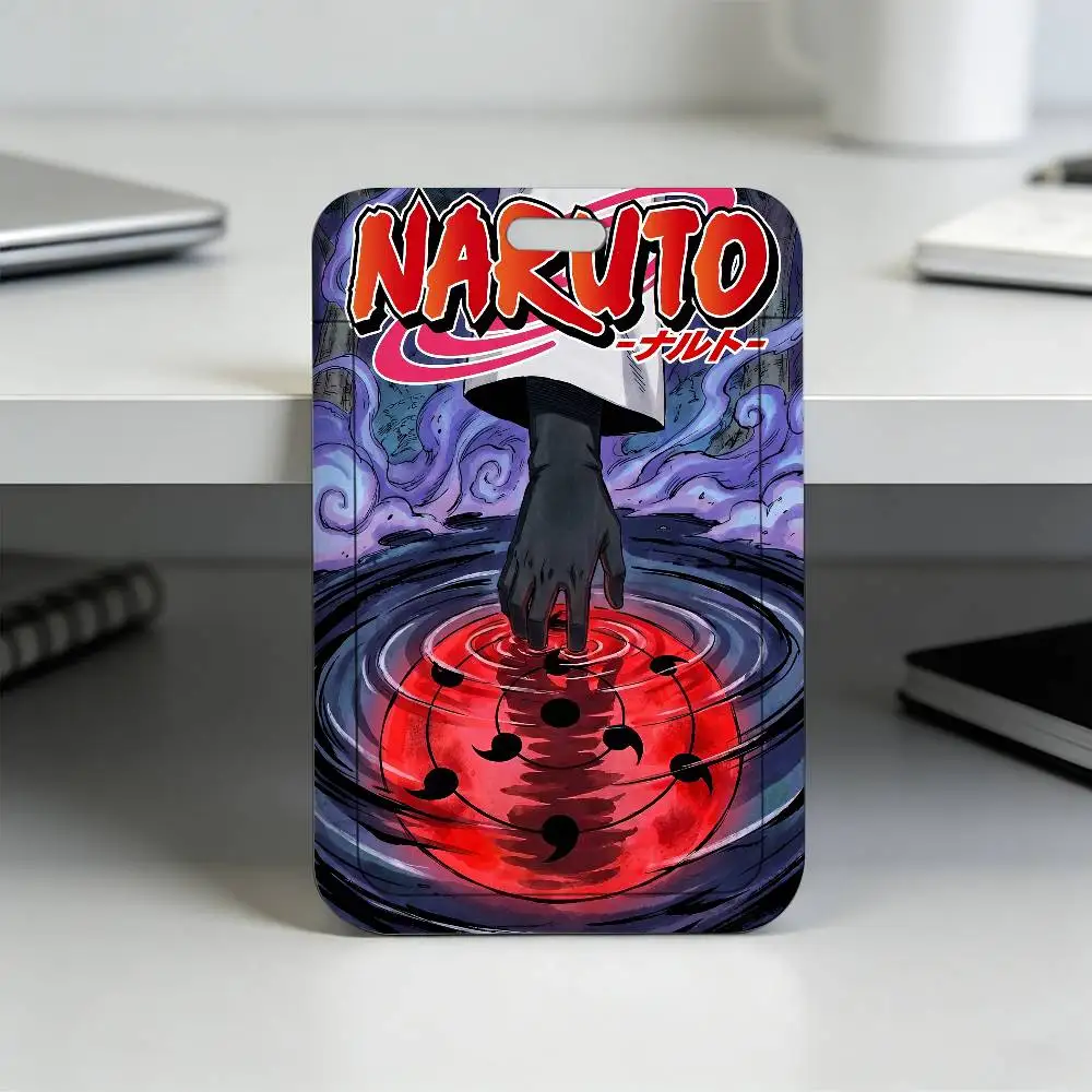 Anime N-NARUTO Akatsuki Itachi Sharingan Transparenter Kartenhalter Mitarbeiter Plastik-Schiebeabdeckung Schlüsselband Arbeits-Geschäfts-ID-Tasche Bus – Detail 36