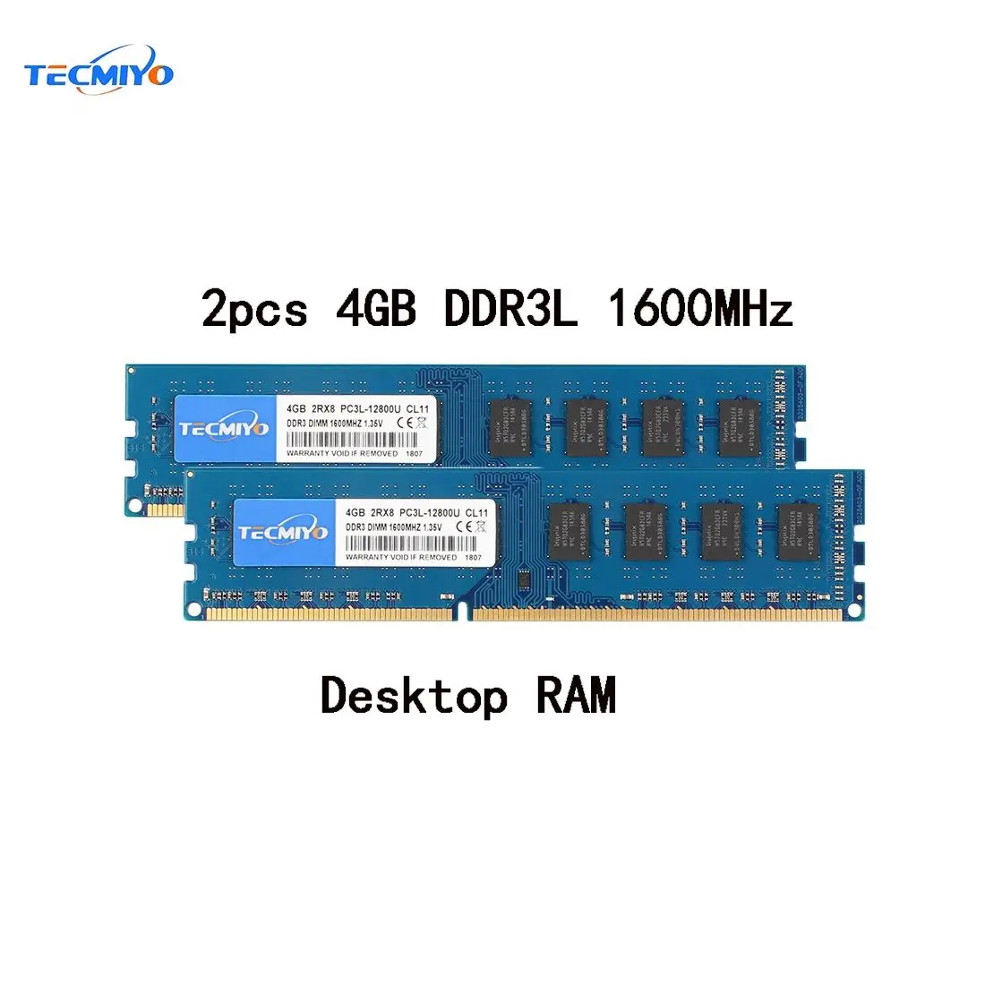 ذاكرة سطح المكتب-ذاكرة سطح المكتب ، 2 × 4 جيجابايت ، DDR3L MHz ، UDIMM ، V ، V ، غير ECC-أزرق